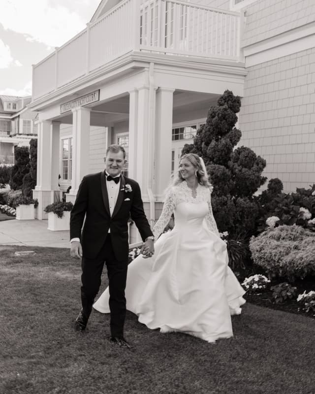 Zander and Emily Krause on their wedding day, June 2026